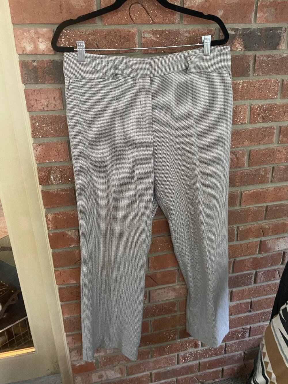 JH Collectibles Karyn Brown Houndstooth Straight Leg Dress Pants